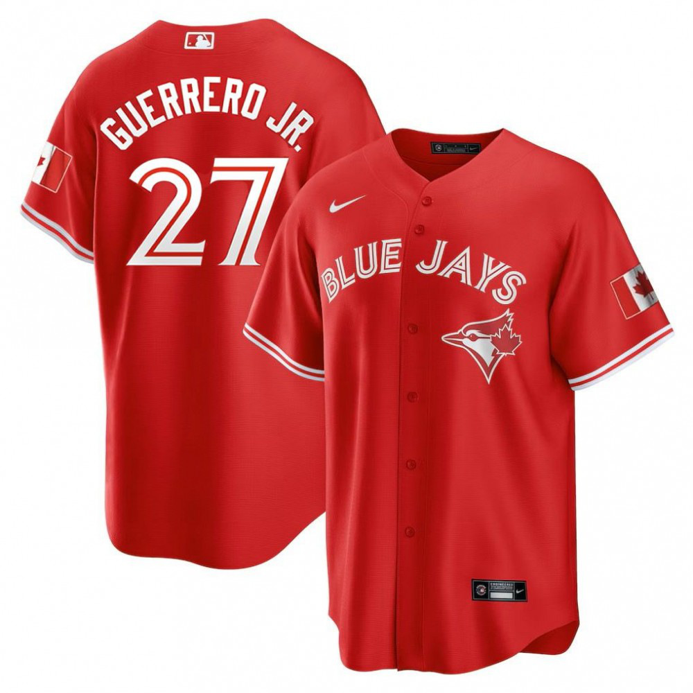 Vladimir Guerrero Jr. Toronto Blue Jays Canada Day Player Jersey - Red-Pro Kit Vault | Brand New 26/27 Sports Jerseys
